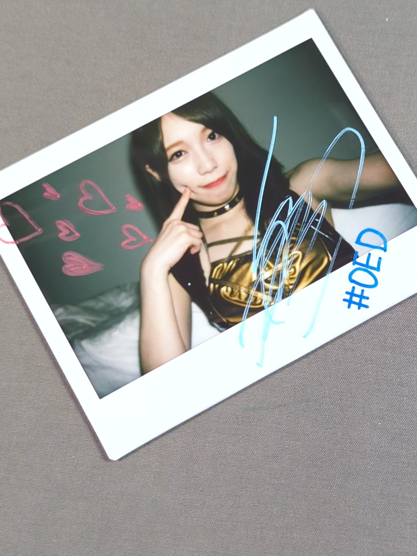 Saki Kashima  hand signed autograph  Cheki (A-8)