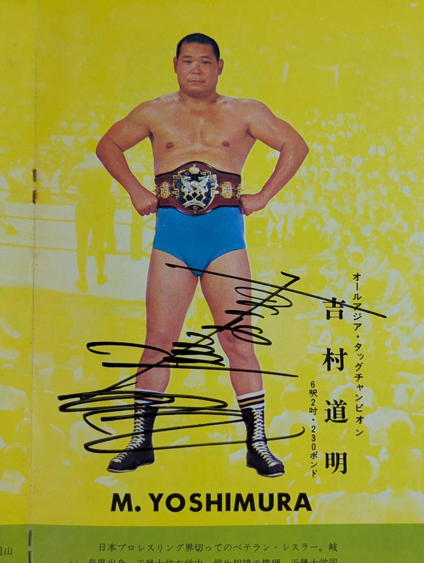 【4選手直筆サイン入り】70第1回NWAタッグリーグ争覇戦