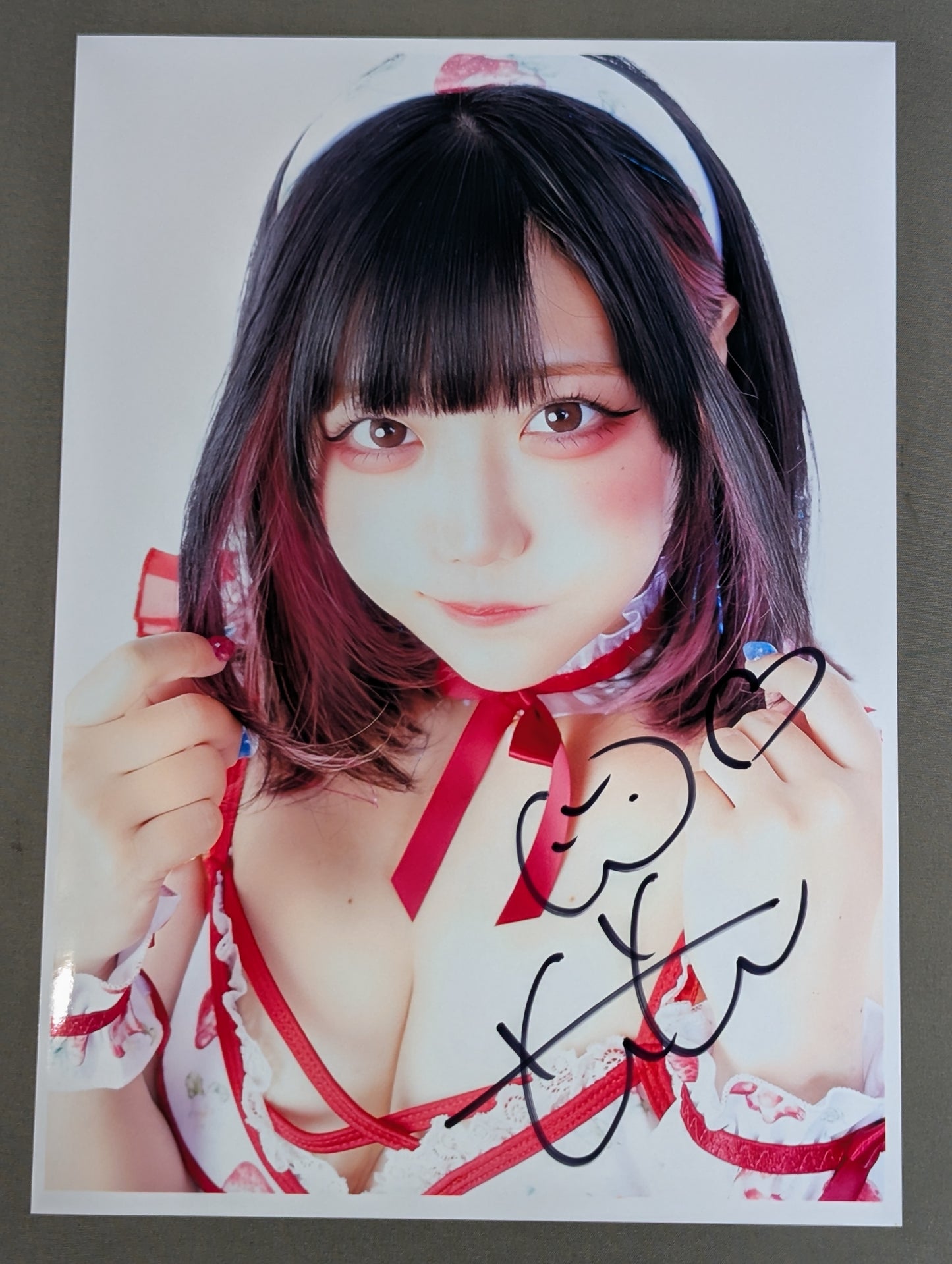花園桃花 直筆サイン入り いちごコス ポートレート(A-1)