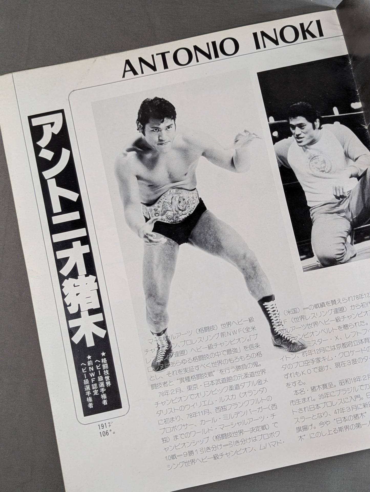 ★猪木vsウイリー・ウィリアムス★ 格闘技世界ヘビー級選手権試合