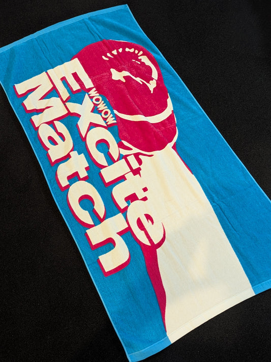 WOWOW × Boxing 'EXCITE MATCH' Bath Towel (1) (Blue×Pink)