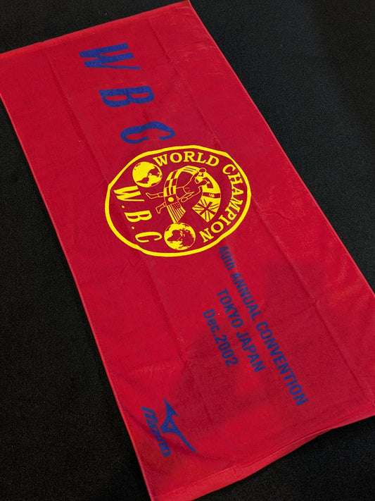 WBC 2002 "40th Tokyo Tournament" Bath Towel (1) (Red × Yellow)