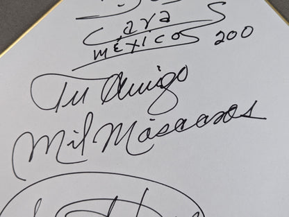 Mil Mascaras & Dos Caras & El Sicodelico (with photo)