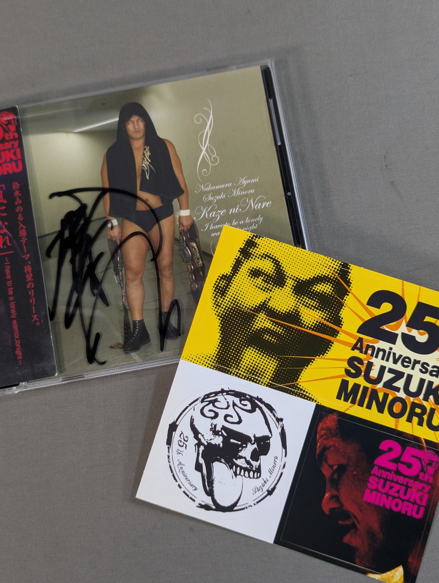 【Minoru Suzuki hand signed autograph 】"Be the wind" ~I have to be lonely warrior tonight~ / Ayumi Nakamura