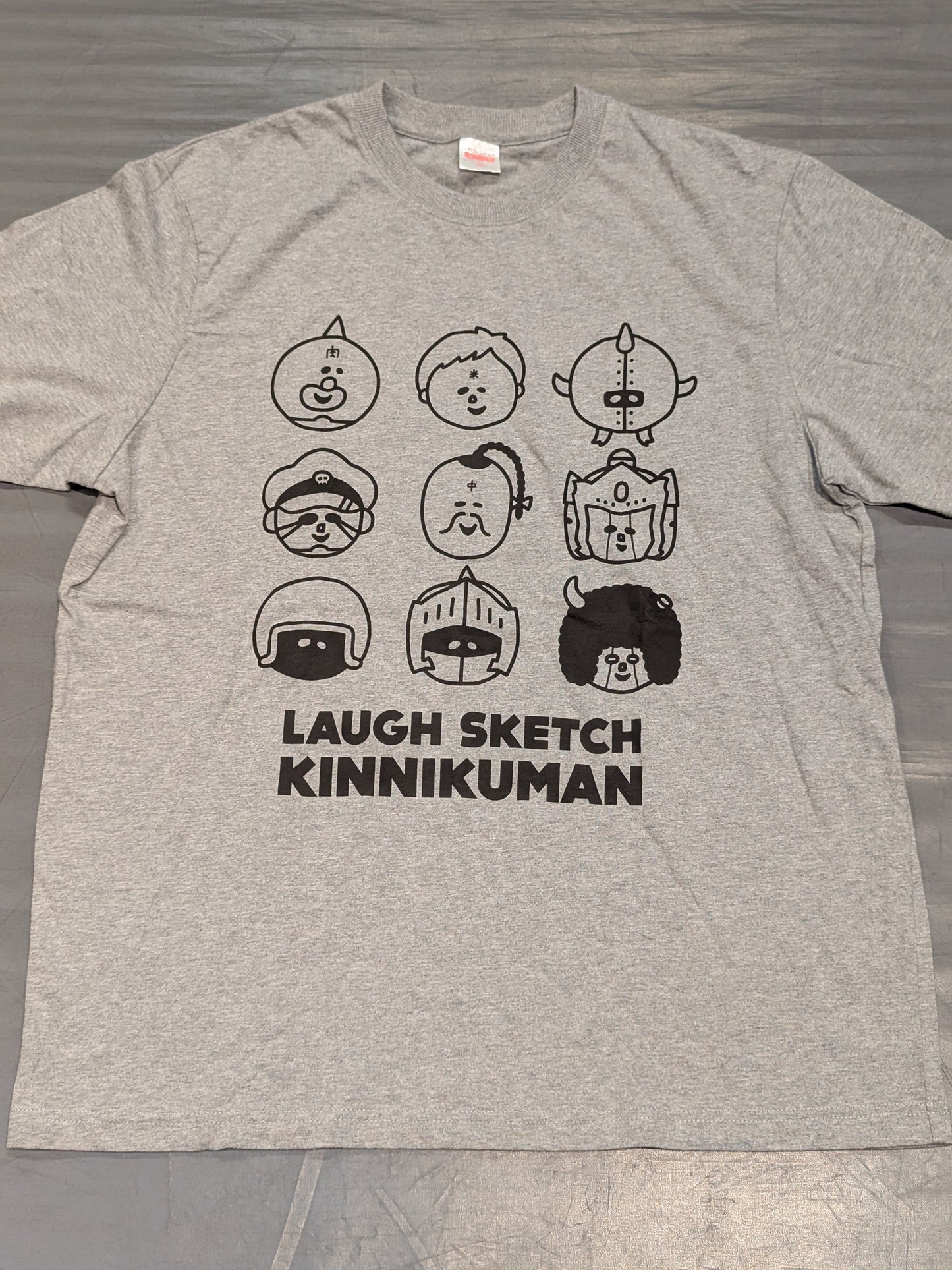 キン肉マン「LAUGH SKETCH KINNIKUMAN」Tシャツ(グレー)