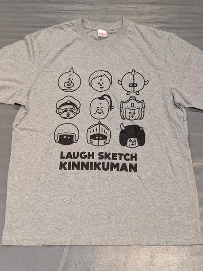 キン肉マン「LAUGH SKETCH KINNIKUMAN」Tシャツ(グレー)