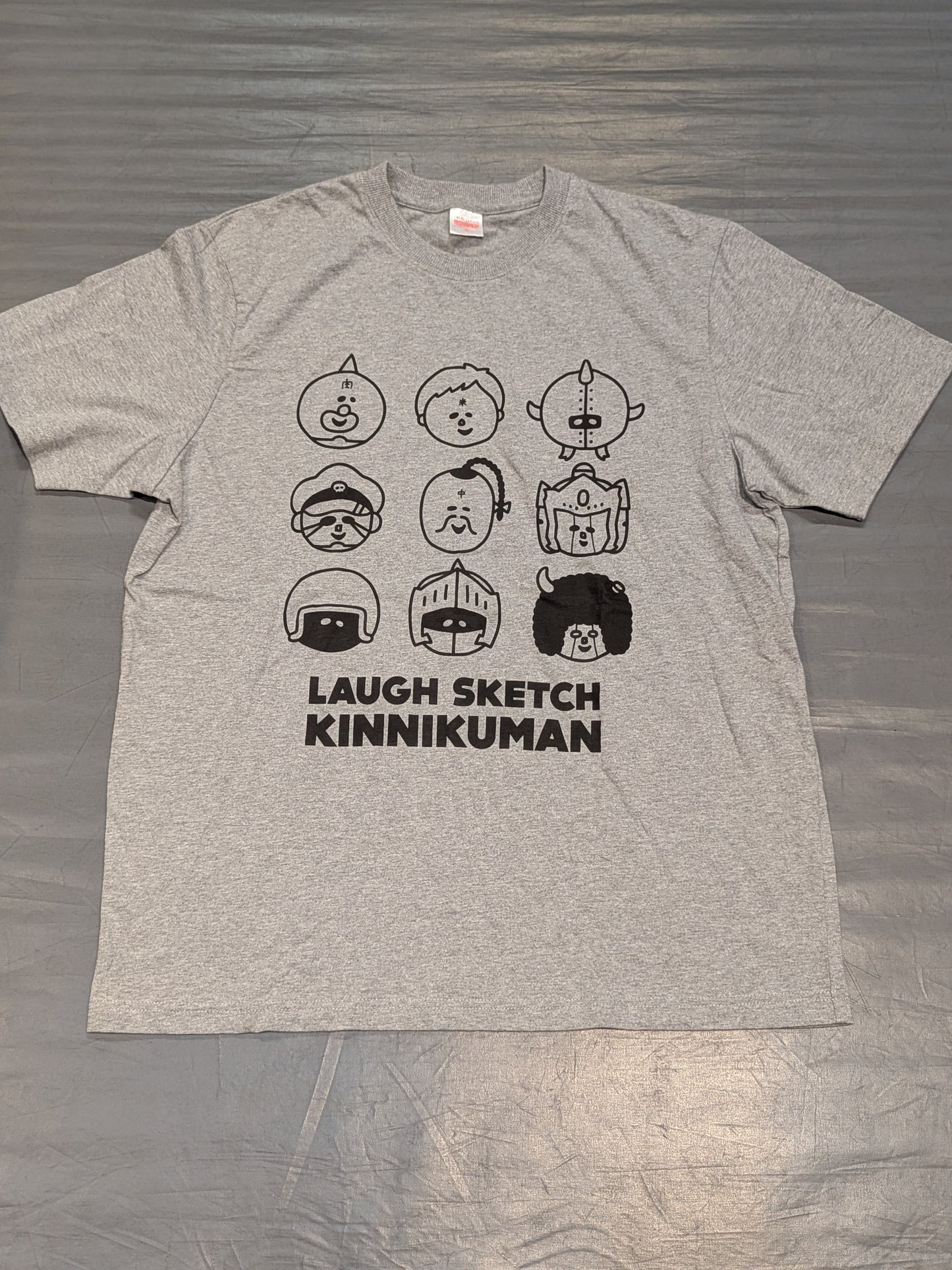 キン肉マン「LAUGH SKETCH KINNIKUMAN」Tシャツ(グレー)