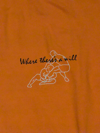 桜庭和志 Where there’s a will Tシャツ①(オレンジ)