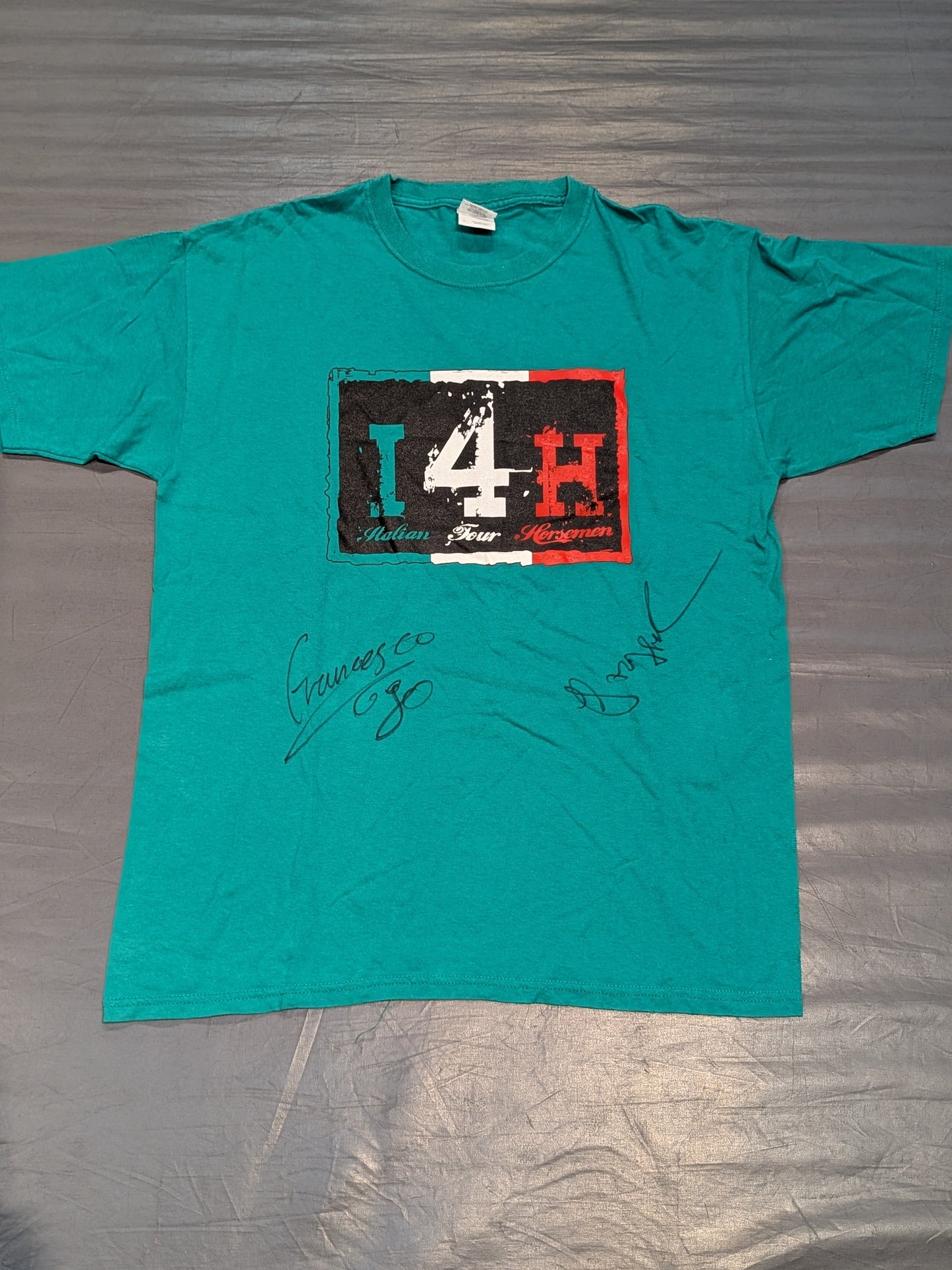 【2名直筆サイン入り】 I4H(イタリアン・フォー・ホースメン) Tシャツ(グリーン)