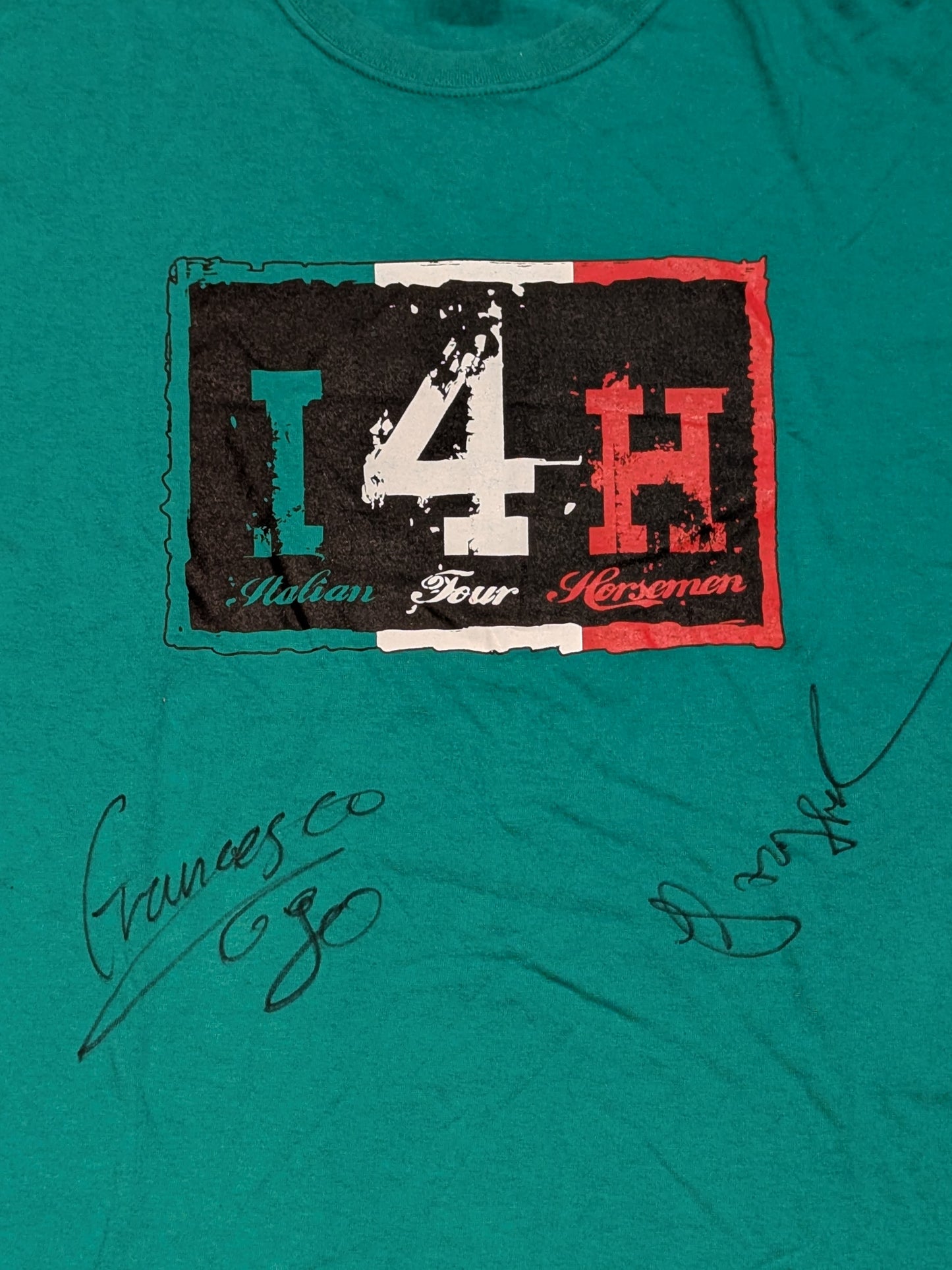 【2名直筆サイン入り】 I4H(イタリアン・フォー・ホースメン) Tシャツ(グリーン)