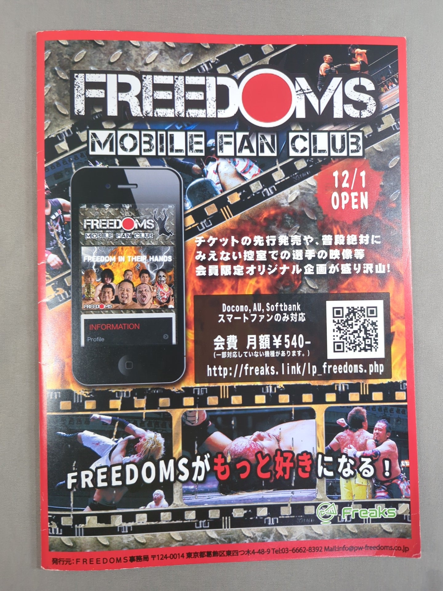 【佐々木貴 直筆サイン入り】FREEDOMS 2016 公式ガイドブック