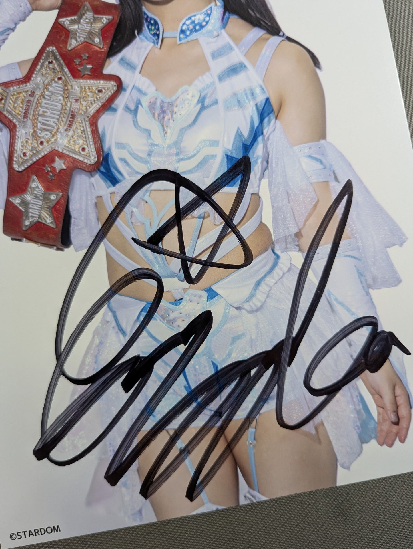 ★ワールド・オブ・スターダム★　玖麗さやか 直筆サイン入り スターダム　ポートレート(C-4)