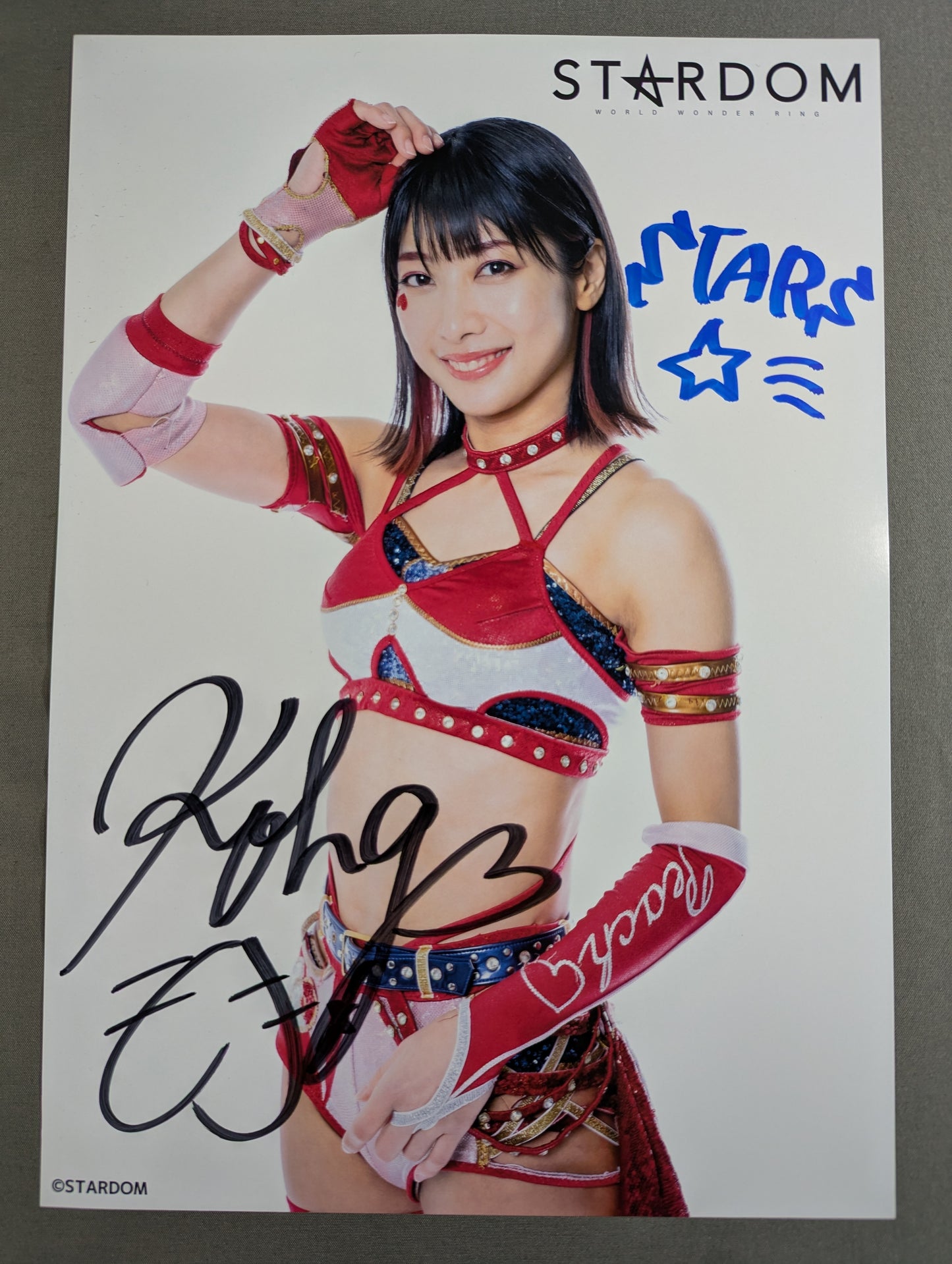 向後桃 直筆サイン入り スターダムポートレート(D-4)