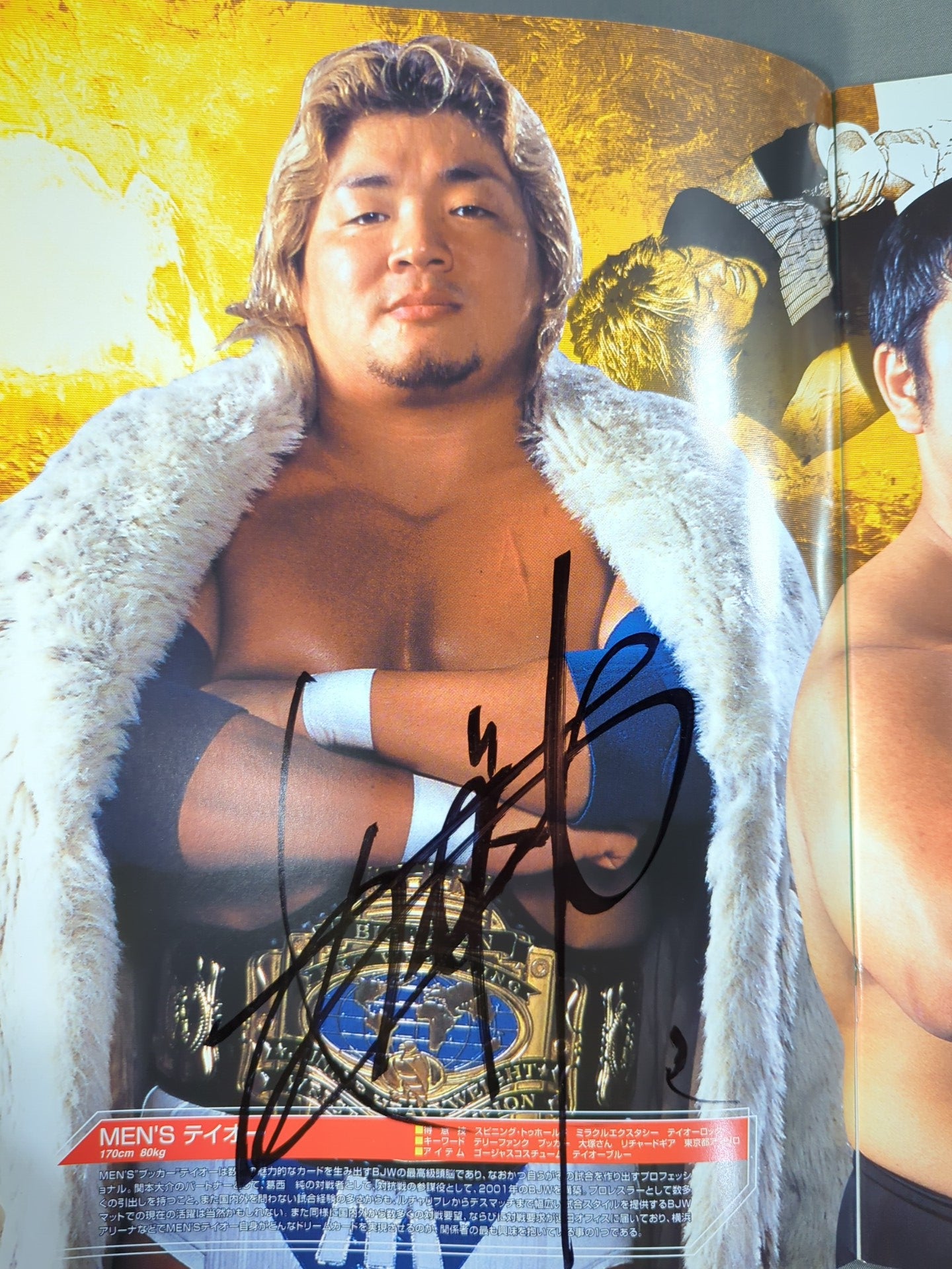 【MEN'Sテイオー 直筆サイン入り】BJW 大日本プロレス(2002年)