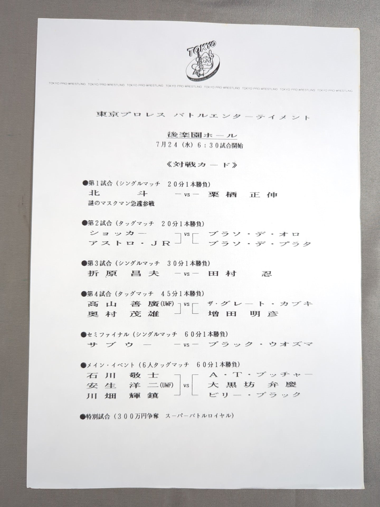(New) Tokyo Pro Wrestling / Fighting Legend of Gold (2)