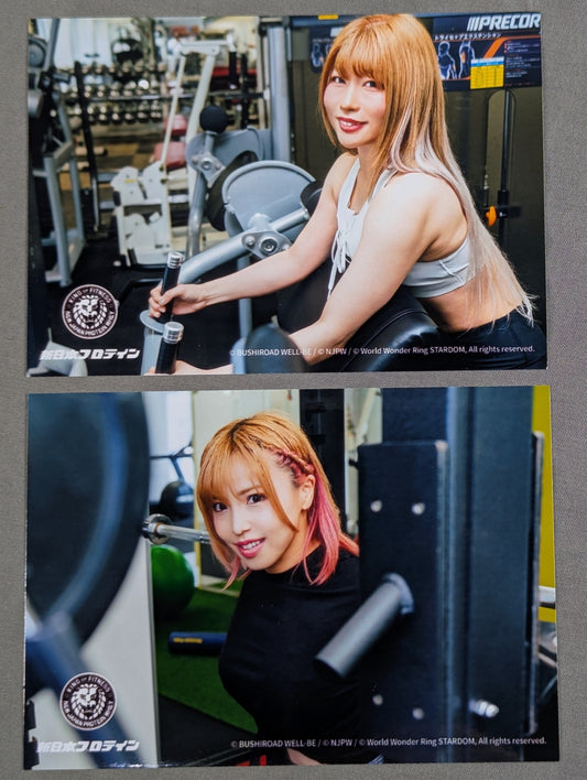 Tam Nakano & Mina Shirakawa　New Japan Pro Wrestling Protein photo Set of 2