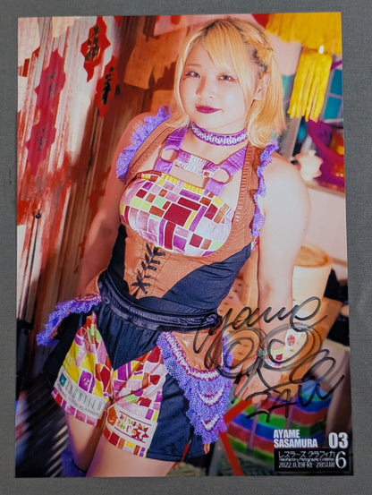 Ayame Sasamura hand signed autograph  photo ①