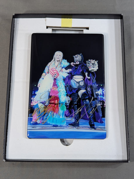 【岩谷麻優＆スターライト・キッド 直筆Wサイン入り】WRESTLE KINGDOM クリスタルグラフィー