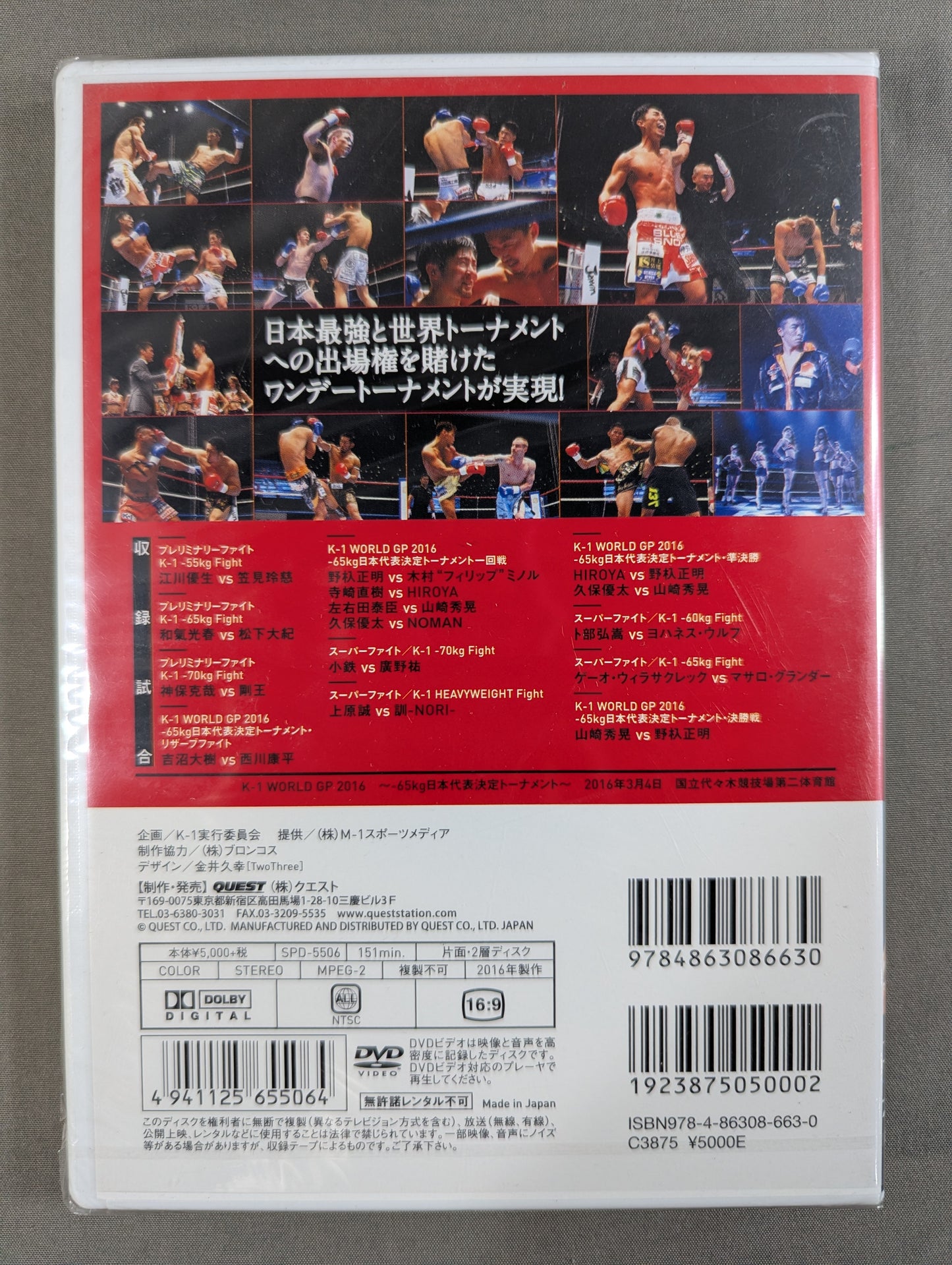 K-1 WORLD GP 2016 ～-65kg日本代表決定トーナメント～