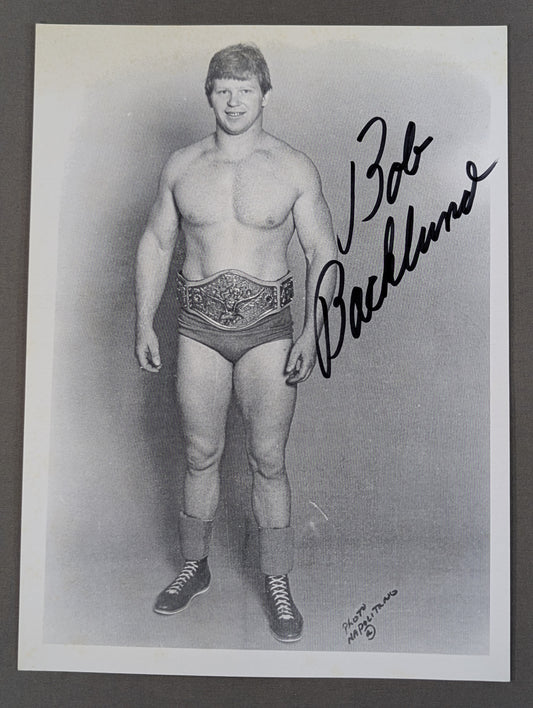 Bob Backland hand signed autograph  Black and White Pro-Photo 