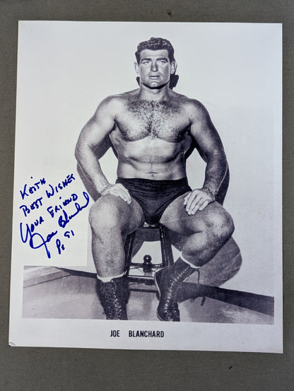 ジョー・ブランチャード 直筆サイン入り 白黒ポートレート