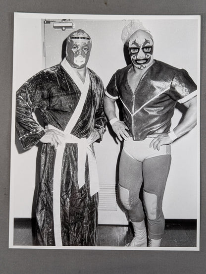 ミル・マスカラス&ドス・カラス　 白黒ポートレート