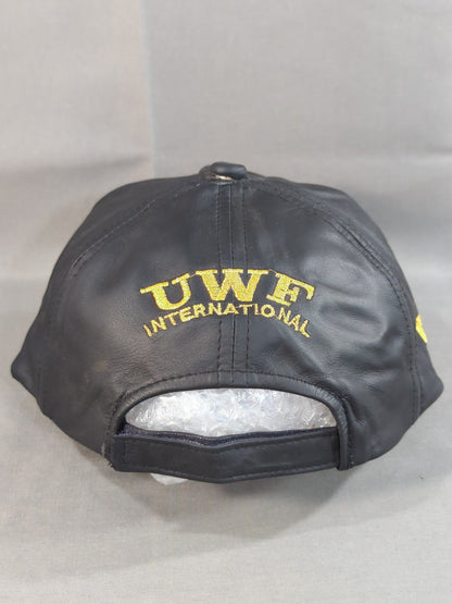 U.W.F.インターナショナル レザーキャップ①(牛本革/ブラック)