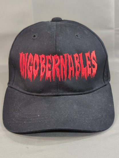 L・I・J「INGOBERNABLES」ベースボールキャップ②(ブラック×レッド)