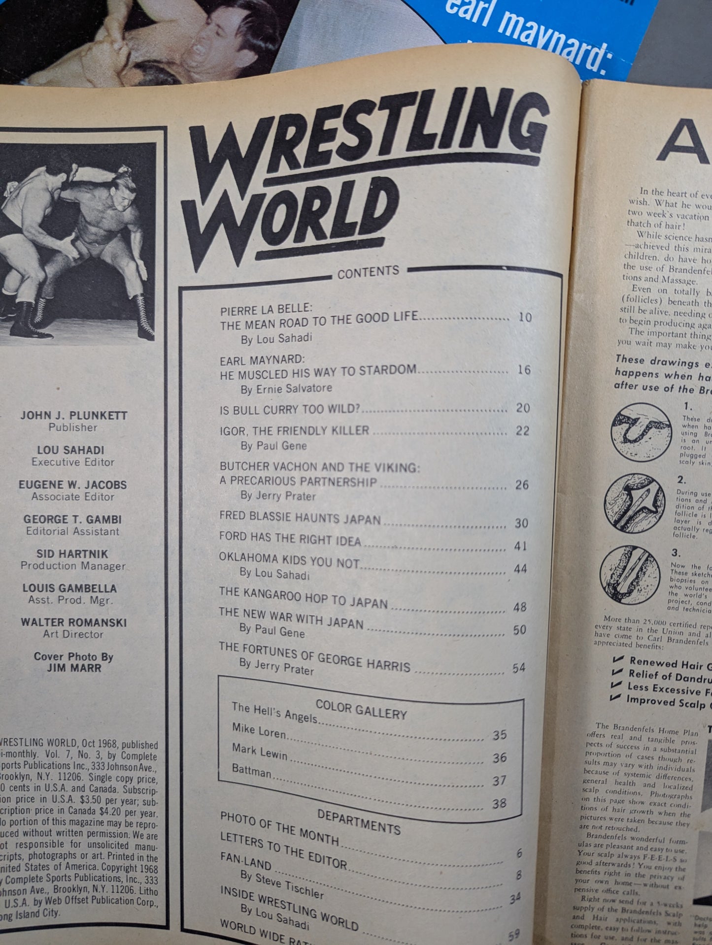 WRESTLING WORLD 1968年10月号