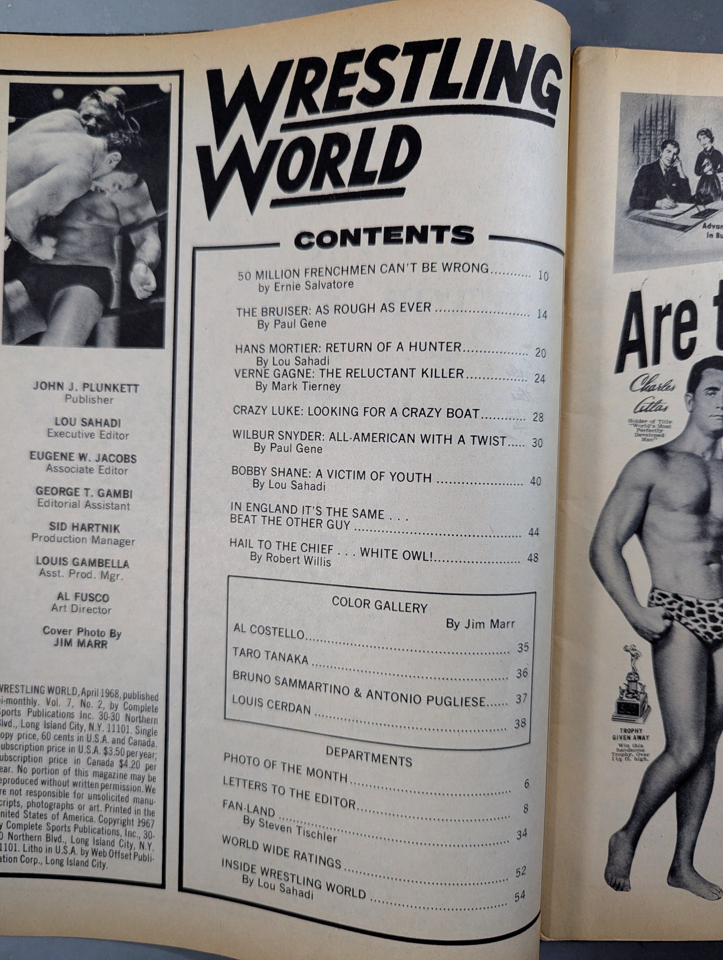 Wrestling WORLD April 1968 Issue