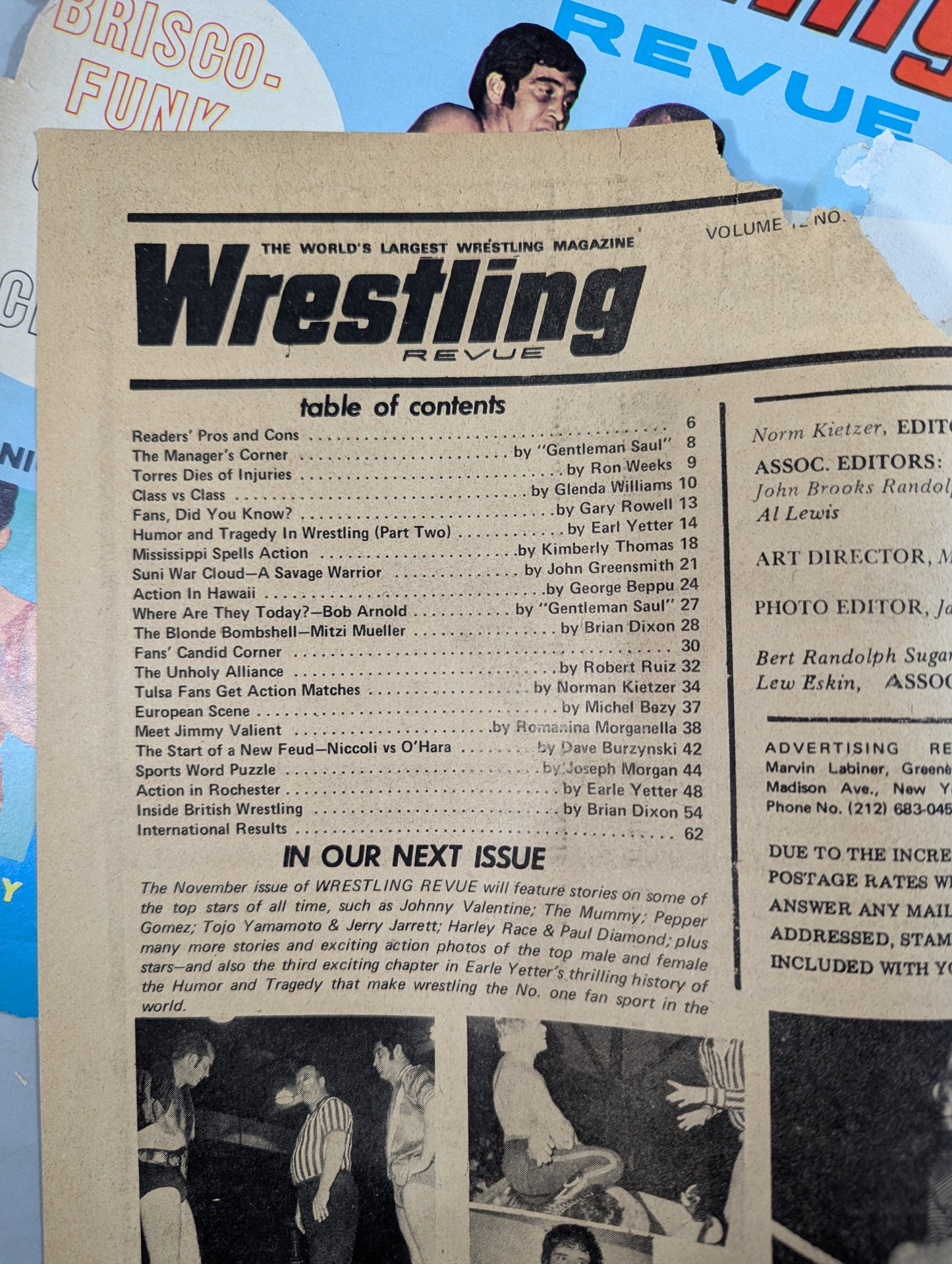 Wrestling REVUE October 1971 Issue