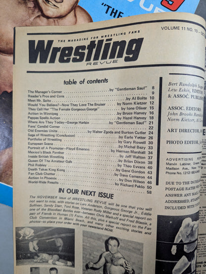 Wrestling REVUE October 1970 issue