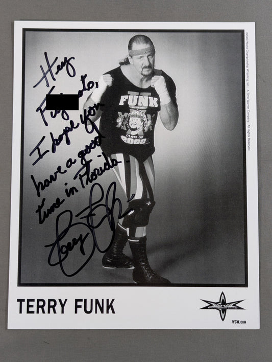 Terry Funk hand signed autograph  Pro-Photo (A-4)