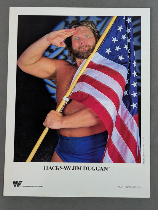 Hacksaw Jim Duggan WWF Official Pro-Photo (1991)
