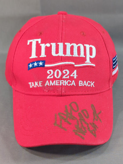 【ネクロ・ブッチャー 直筆サイン入り】Trump「2024 TAKE AMERICA BACK」キャップ