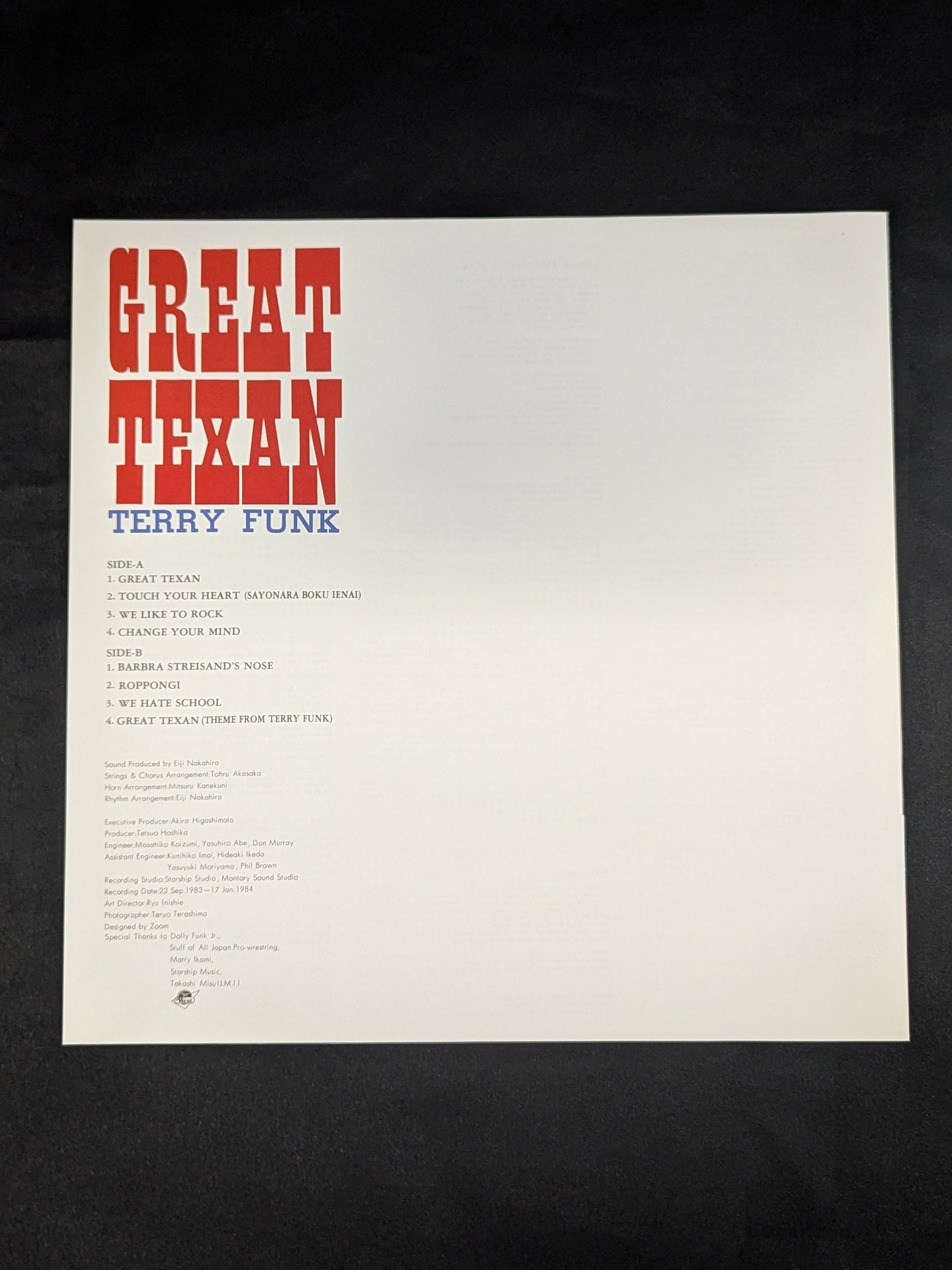 直筆サイン入り】GREAT TEXAN / TERRY FUNK – 闘道館