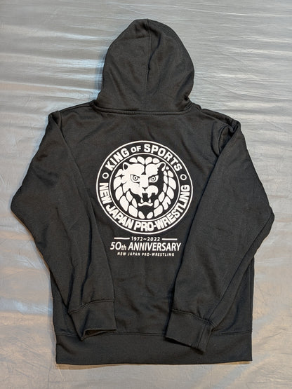 New Japan Pro Wrestling × Shimamura Pullover hoodie  (50th Anniversary / Black)