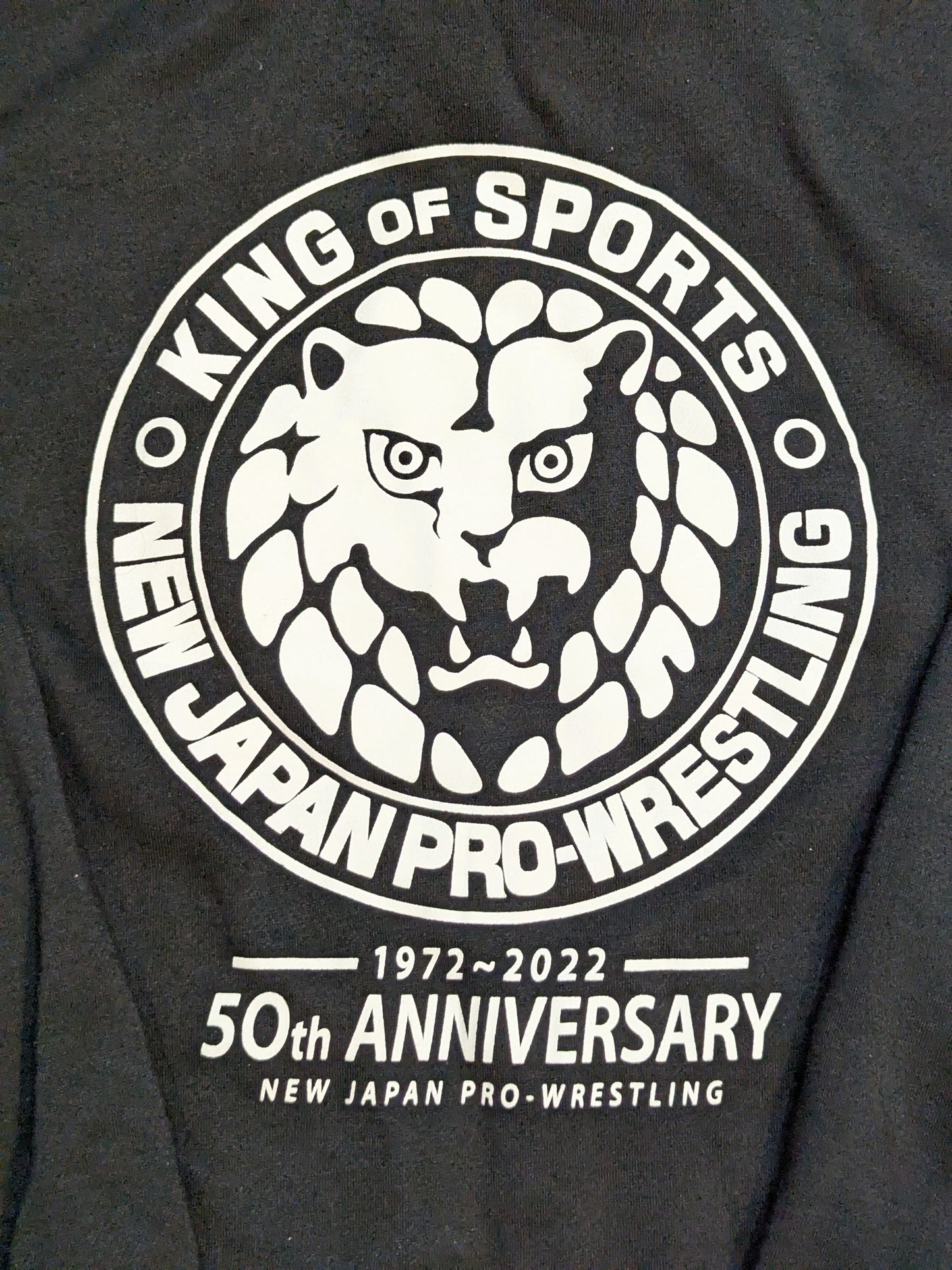 New Japan Pro Wrestling × Shimamura Pullover hoodie  (50th Anniversary / Black)