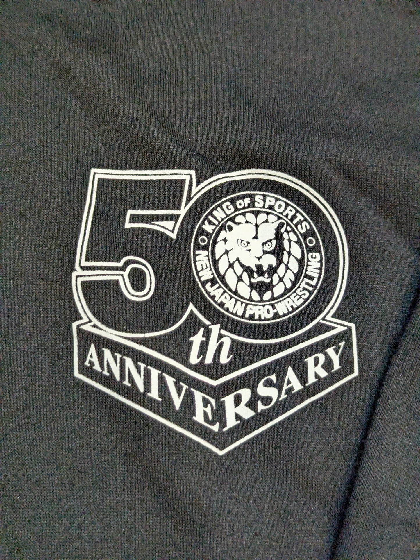 New Japan Pro Wrestling × Shimamura Pullover hoodie  (50th Anniversary / Black)