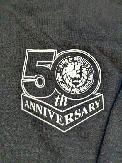New Japan Pro Wrestling × Shimamura Pullover hoodie  (50th Anniversary / Black)