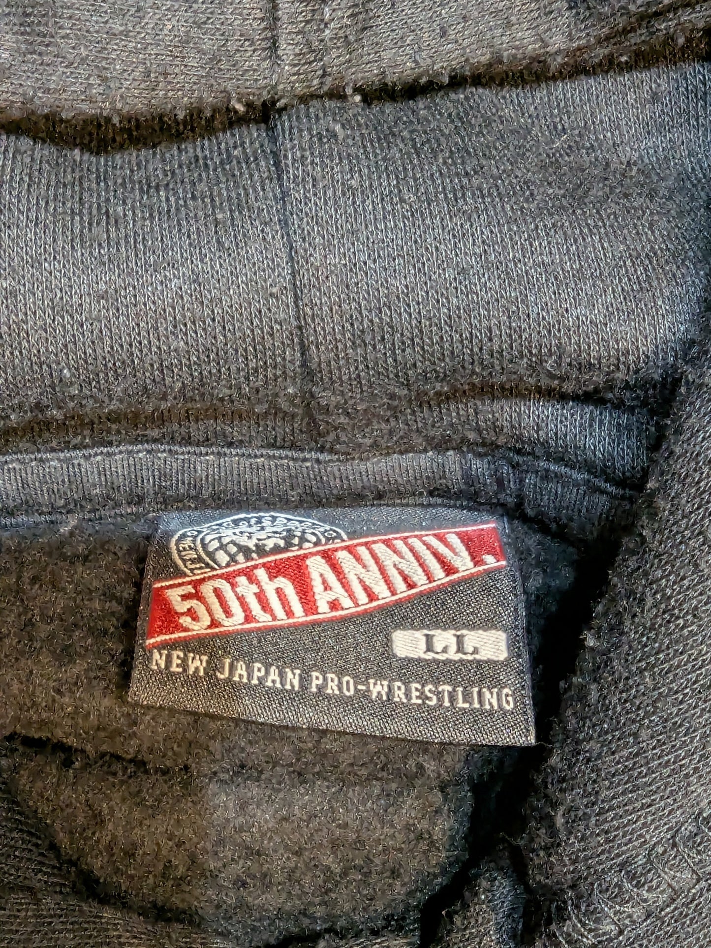 New Japan Pro Wrestling × Shimamura Pullover hoodie  (50th Anniversary / Black)