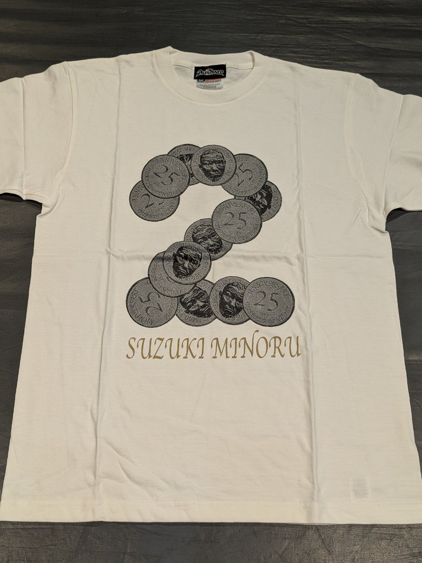 鈴木みのる「25周年記念」Tシャツ(ホワイト)