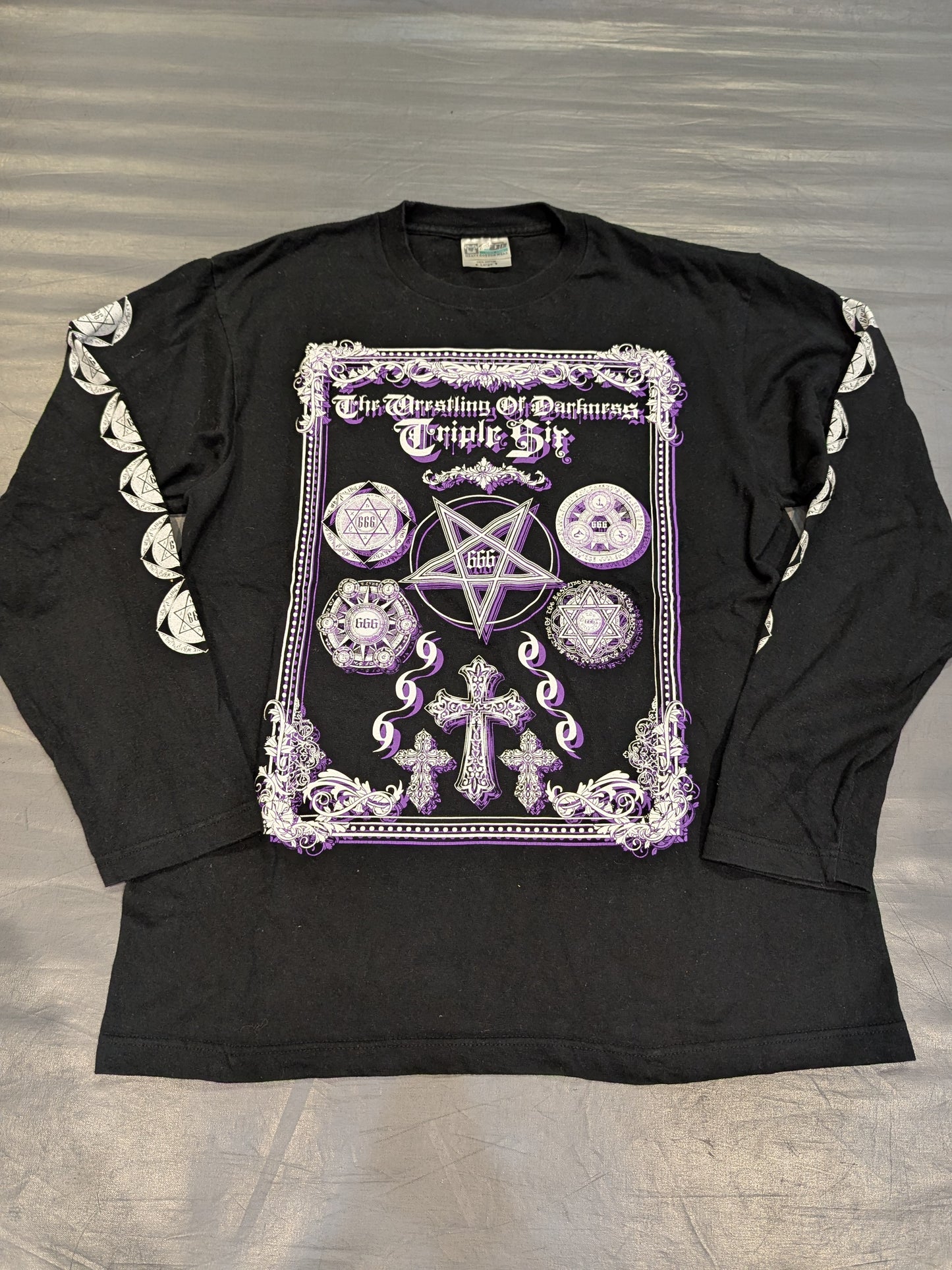 暗黒プロレス組織666 ロングTシャツ①(ブラック)