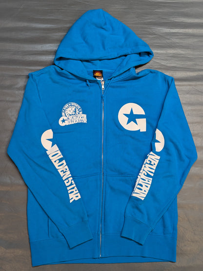 Kota Ibushi Zip Hoodie  (Turquoise Blue)