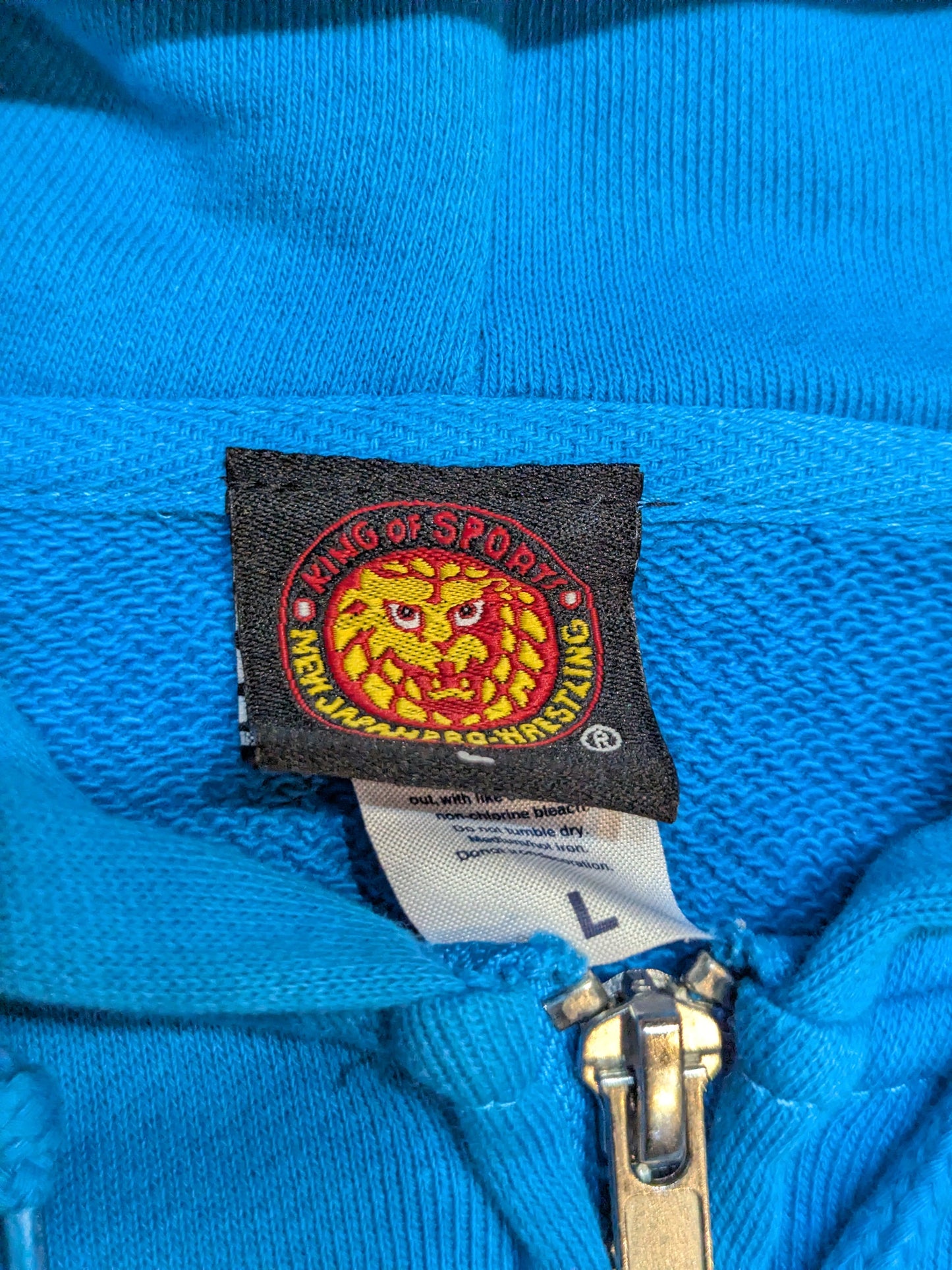 Kota Ibushi Zip Hoodie  (Turquoise Blue)