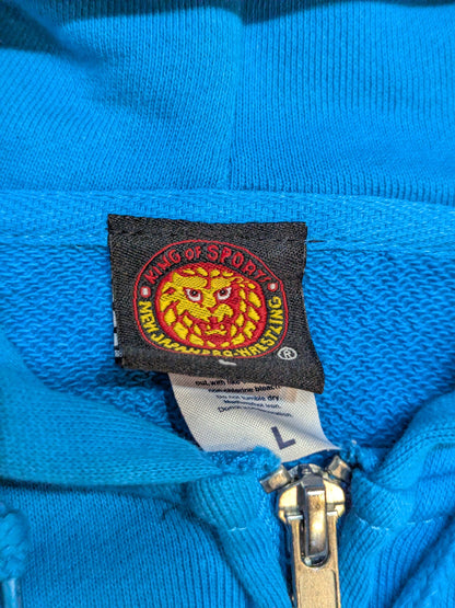 Kota Ibushi Zip Hoodie  (Turquoise Blue)