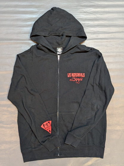 L.I.J Zip hoodie  (2) (2018 / Black × Red)
