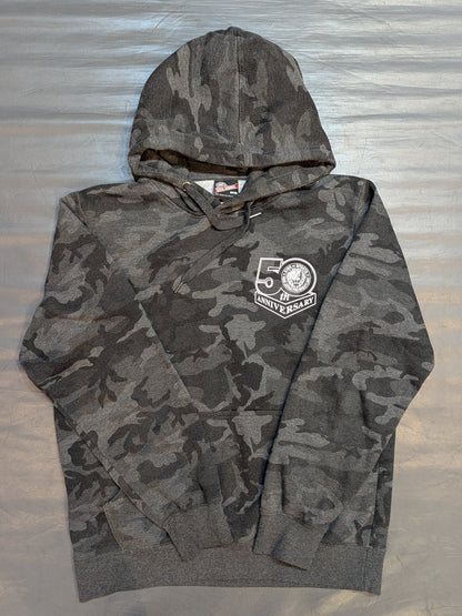 New Japan Pro Wrestling × Shimamura Pullover hoodie  (2) (50th Anniversary / Gray Camouflage)