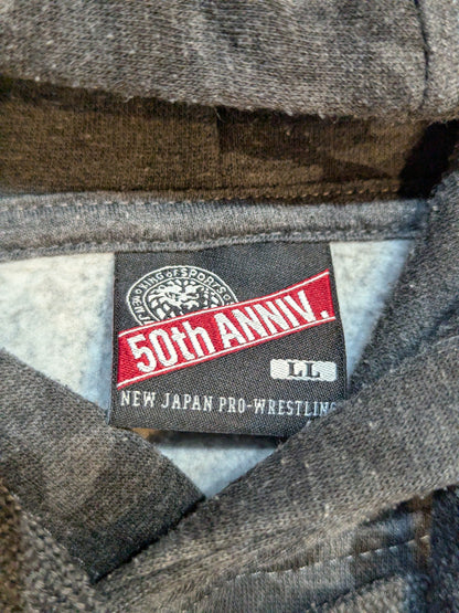 New Japan Pro Wrestling × Shimamura Pullover hoodie  (2) (50th Anniversary / Gray Camouflage)