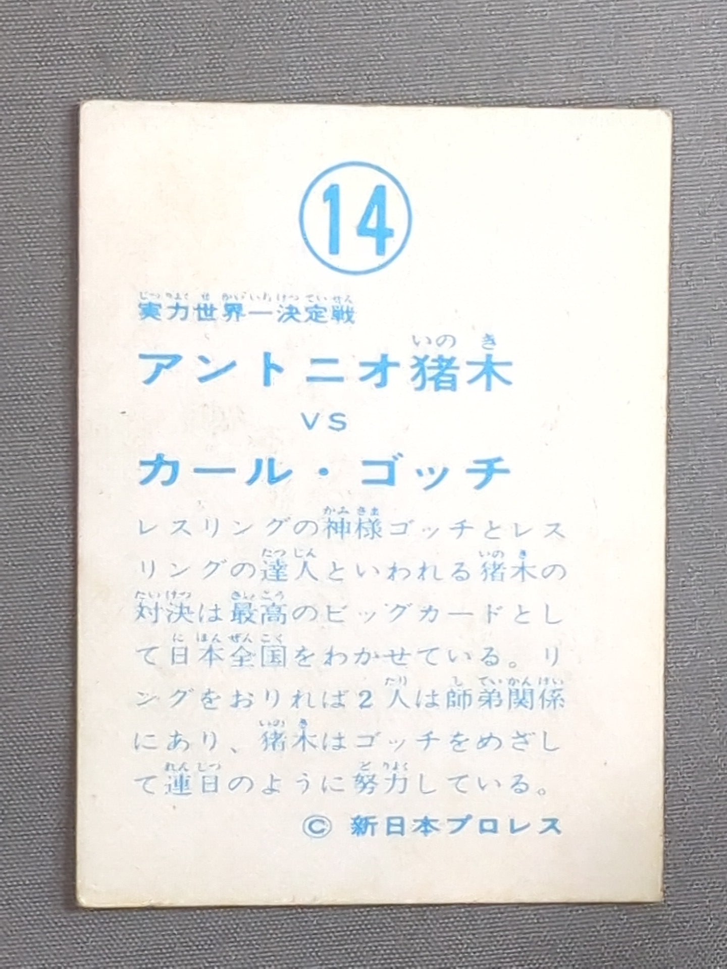 Antonio Inoki vs Karl Gotch Yamakatsu (Yamakatsu) Pro Wrestling Card (14)